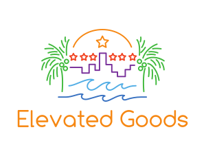 Tropical City Oasis logo design