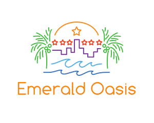 Tropical City Oasis logo design