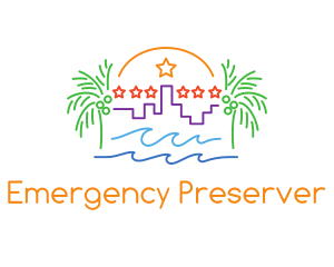 Tropical City Oasis logo design