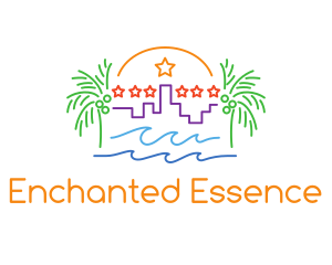 Tropical City Oasis logo design