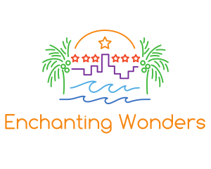 Tropical City Oasis logo design