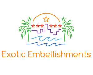 Tropical City Oasis logo design