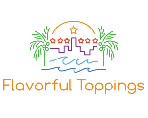 Tropical City Oasis logo design