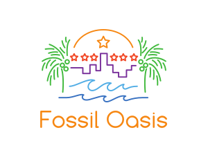 Tropical City Oasis logo design