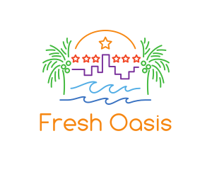 Tropical City Oasis logo design