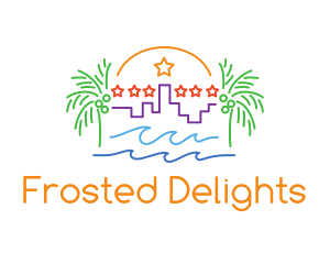 Tropical City Oasis logo design