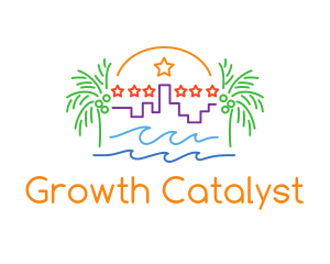 Tropical City Oasis logo design