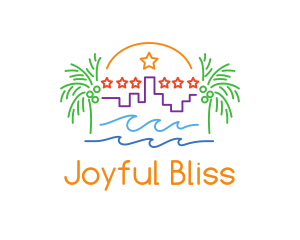 Tropical City Oasis logo design