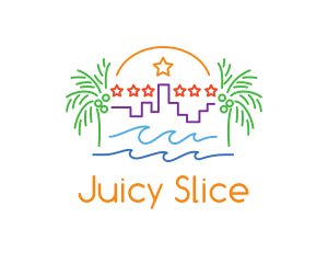 Tropical City Oasis logo design