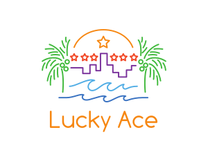 Tropical City Oasis logo design