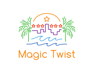 Tropical City Oasis logo design