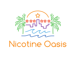 Tropical City Oasis logo design