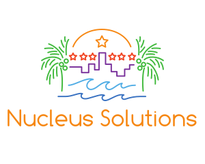 Tropical City Oasis logo design