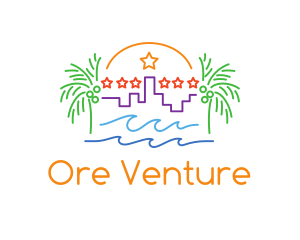 Tropical City Oasis logo design