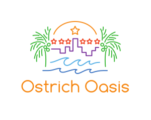 Tropical City Oasis logo design