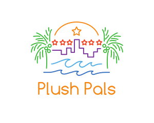 Tropical City Oasis logo design