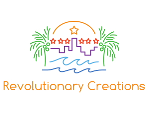 Tropical City Oasis logo design