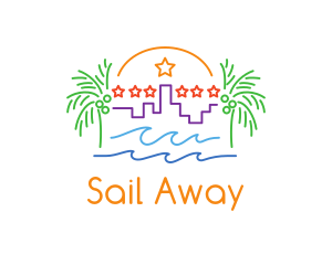 Tropical City Oasis logo design