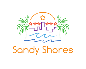 Tropical City Oasis logo design