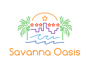 Tropical City Oasis logo design