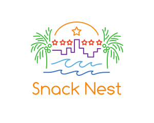 Tropical City Oasis logo design