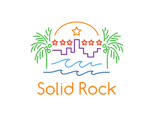 Tropical City Oasis logo design