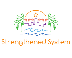 Tropical City Oasis logo design