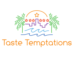 Tropical City Oasis logo design