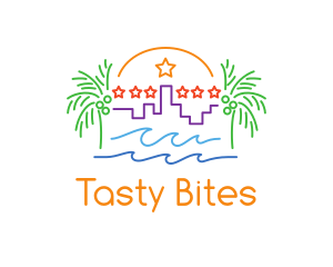 Tropical City Oasis logo design