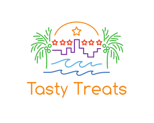 Tropical City Oasis logo design