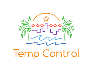 Tropical City Oasis logo design