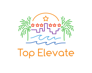 Tropical City Oasis logo design