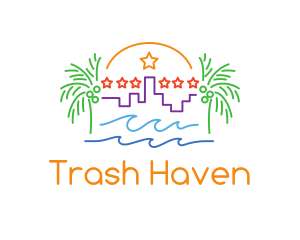 Tropical City Oasis logo design