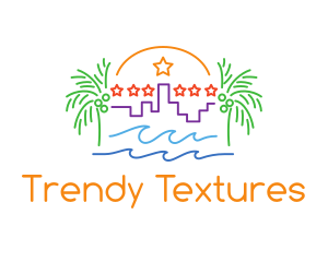 Tropical City Oasis logo design