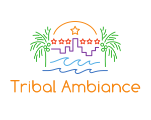 Tropical City Oasis logo design