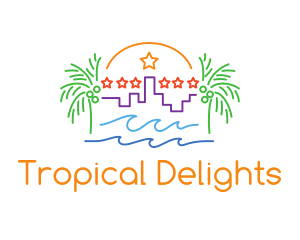 Tropical City Oasis logo design