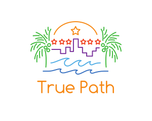 Tropical City Oasis logo design