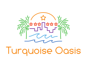 Tropical City Oasis logo design