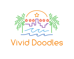 Tropical City Oasis logo design