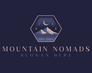 Desert Night Mountain logo design