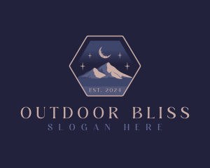 Desert Night Mountain logo design