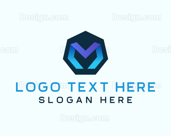 Startup Geometric Letter M Logo