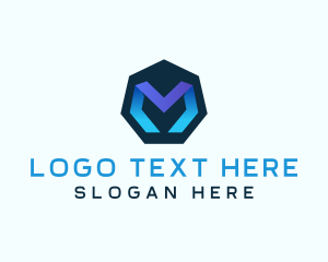 Startup Geometric Letter M logo