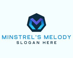 Startup Geometric Letter M logo design