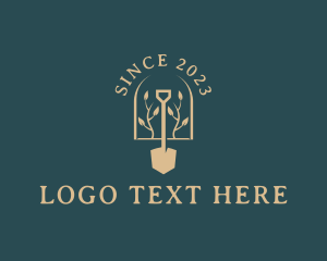 Landscaping Shovel Garden logo