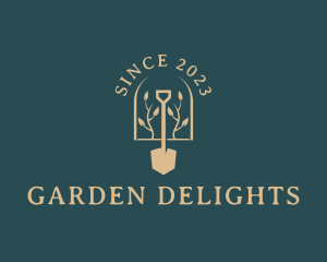 Landscaping Shovel Garden logo design