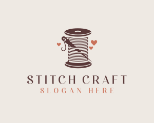 Thread Needle Heart Seamstress  logo