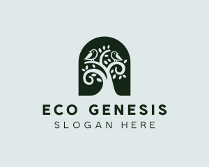 Nature Eco Tree logo design