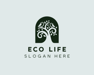 Nature Eco Tree logo design