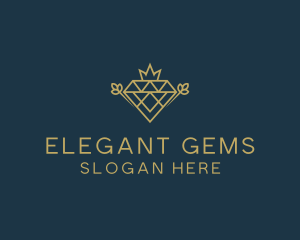 Royal Crystal Gem logo design